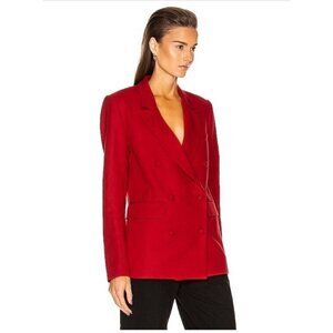 New RtA Clark Red Blazer Womens XS Linen Cotton Double Breasted
